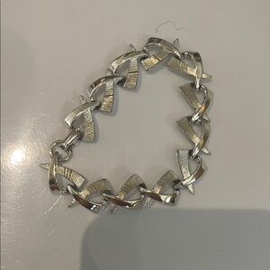 Silver Linked Geometric Bracelet